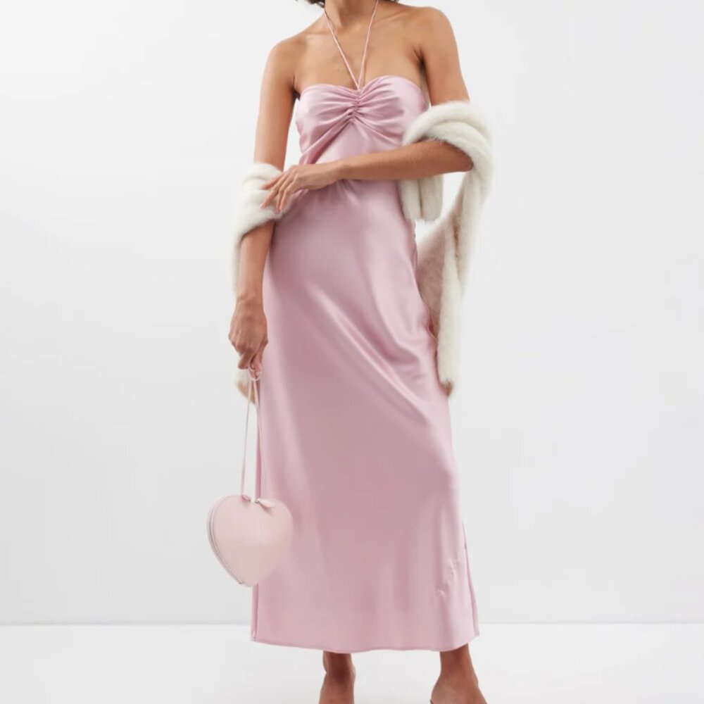 Like New Reformation Valora Satin Dress